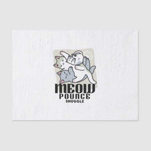 Laze Far日 – かわいい怠け猫デザイン 薄葉紙 (正面)