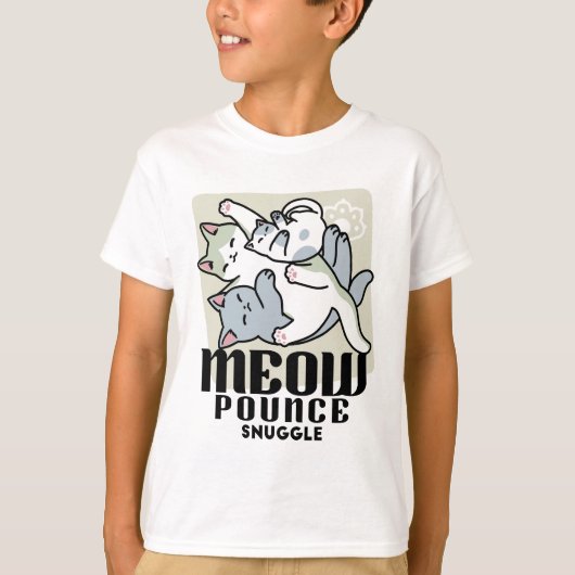 Laze Far日 – かわいい怠け猫デザイン Tシャツ (正面)