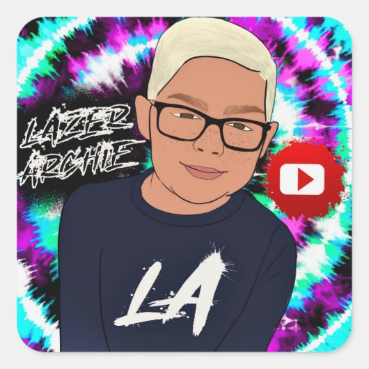 Lazer Archieスタンプ スクエアシール (正面)