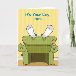 Lazy おもしろい Happy Father's Day Greeting Card カード
