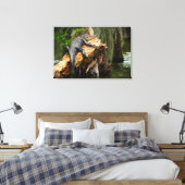 Lazy Aligator Streted Canvas Print by DeGruy キャンバスプリント (インサイチュ (寝室))