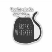 Lazy black cat  シール (正面)