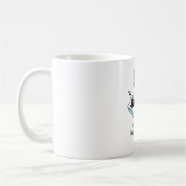 Lazy Black Cat & Inspiration Quote 陶磁器コーヒー コーヒーマグカップ (左)