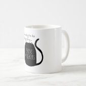 Lazy black cat Mug コーヒーマグカップ (正面右)