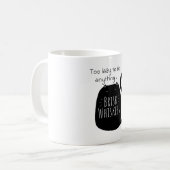 Lazy black cat Mug コーヒーマグカップ (正面左)