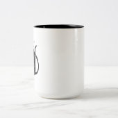 Lazy black cat Mug ツートーンマグカップ (中央)
