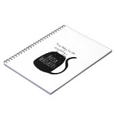 Lazy black cat Spiral Photo Notebook ノートブック (左側)