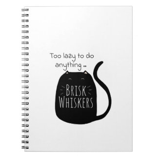 Lazy black cat Spiral Photo Notebook ノートブック