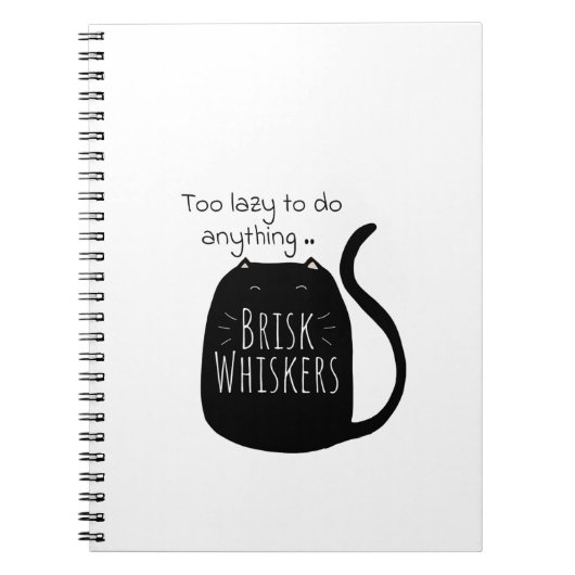 Lazy black cat Spiral Photo Notebook ノートブック (正面)