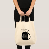  Lazy black cat Tote Bag トートバッグ (正面(商品))