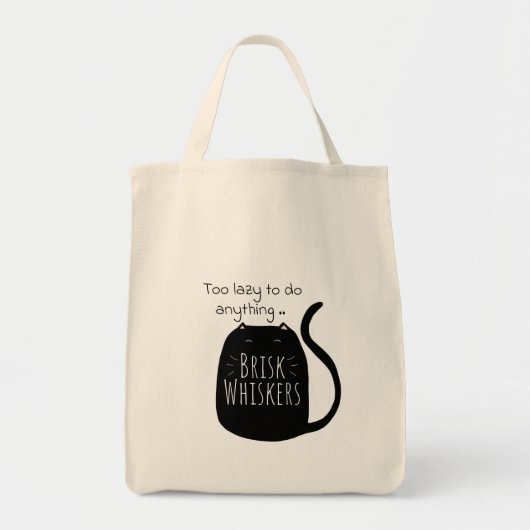  Lazy black cat Tote Bag トートバッグ (正面)