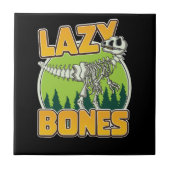 Lazy Bones カートゥーン ロゴ タイル (正面)