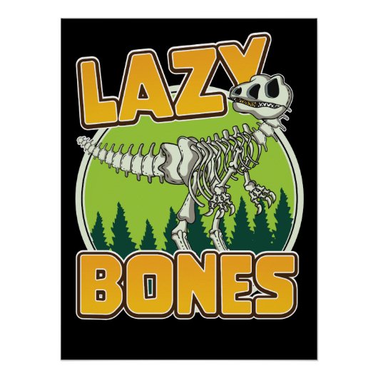 Lazy Bones カートゥーン ロゴ ポスター (正面)