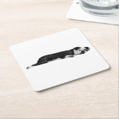 Lazy Bulldog, Neat Table スクエアペーパーコースター (アングル)