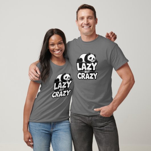 Lazy But Crazy Panda T-Shirt Tシャツ (ユニセックス)