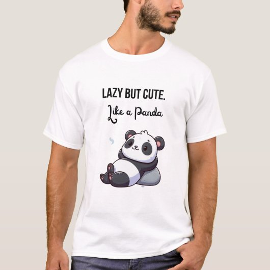 lazy but cute like panda tシャツ (正面)