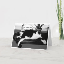 Lazy Cat誕生日カード カード