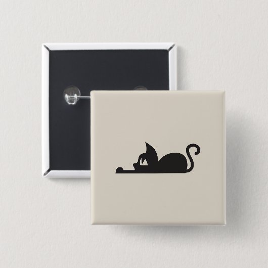 Lazy Cat 缶バッジ (正面&裏面)