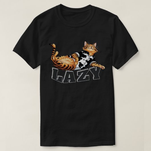 Lazy Cat [CC-CatCow] Tシャツ (デザイン正面)