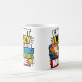 Lazy Cat Energy Saving Mode Funny Mug — Cat Lover コーヒーマグカップ (中央)