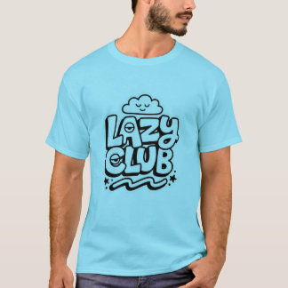 Lazy Club 面白いロゴTシャツ Tシャツ