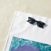 Lazy Dachshund on a Float ビーチタオル (インサイチュ)