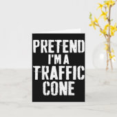 Lazy Easy Halloween Costume Pretend I'm A Traffic  カード (黄色い花)