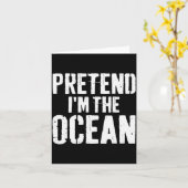 Lazy Easy Halloween Costume Pretend I'm The Ocean  カード (黄色い花)