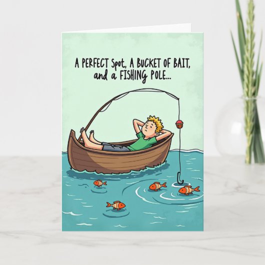 Lazy Fathers Day Boat カード (正面)