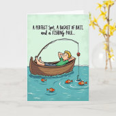 Lazy Fathers Day Boat カード (黄色い花)