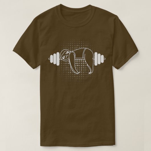 Lazy Gym Sloth Barbell Tシャツ (デザイン正面)