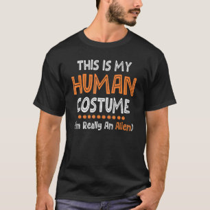 Lazy Halloweenこれは私の人間の衣装である私は本当に Tシャツ