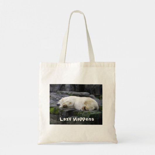Lazy Happens Polar Bear トートバッグ (裏面)
