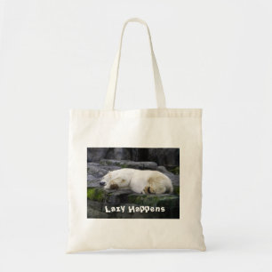 Lazy Happens Polar Bear トートバッグ