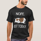Lazy jack russell terrier Nop Not Today Tシャツ (正面)