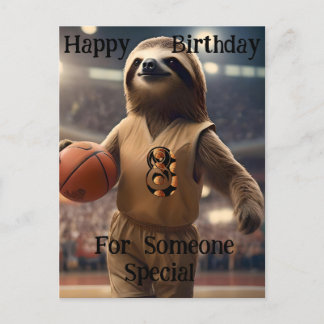 "Lazy Layups: A Sloths Game" 誕生日 ポストカード