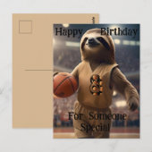 "Lazy Layups: A Sloths Game" 誕生日 ポストカード (正面/裏面)