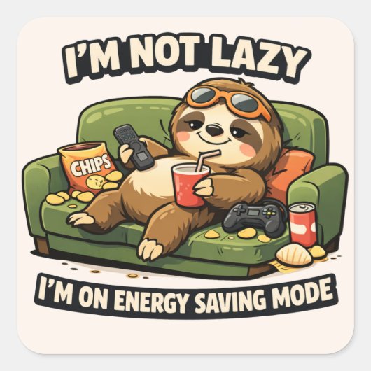 Lazy Level: Expert スクエアシール (正面)