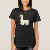 Lazy Llama Tardy Never Llamaより遅い Tシャツ (正面)