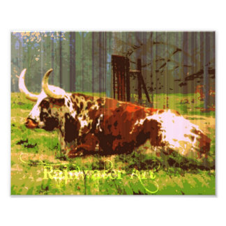 Lazy Longhorn フォトプリント