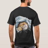 Lazy Mood Animals Tシャツ - 寝てる猫の面白イラスト (裏面)