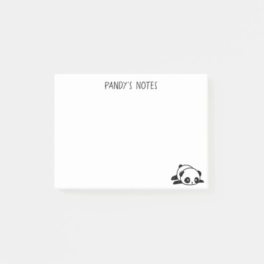 Lazy Panda Bear Post-it®ノート4 x 3 ポストイット (正面)