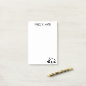 Lazy Panda Bear Post-it®ノート4 x 6 ポストイット (デスク上)