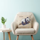 Lazy Panda Quote – まだ眠い&目の下のクマ クッション (椅子)