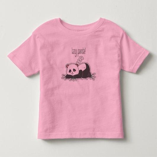 Lazy Panda T-Shirt トドラーTシャツ (正面)