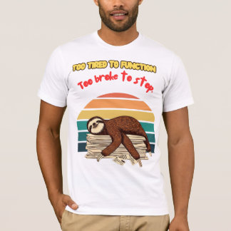 Lazy Retro Tired and Sarcastic Tシャツ
