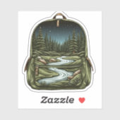 Lazy River Backpack Sticker | Die-Cut Sticker シール (シート)