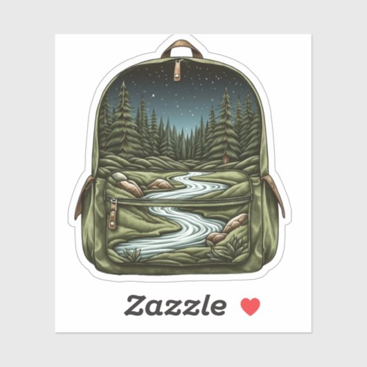 Lazy River Backpack Sticker | Die-Cut Sticker シール (シート)