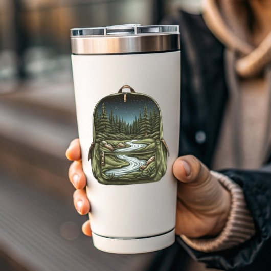 Lazy River Backpack Sticker | Die-Cut Sticker シール