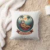 Lazy Sloth Humor Shirt Selective Effort Vintage クッション (ブランケット)